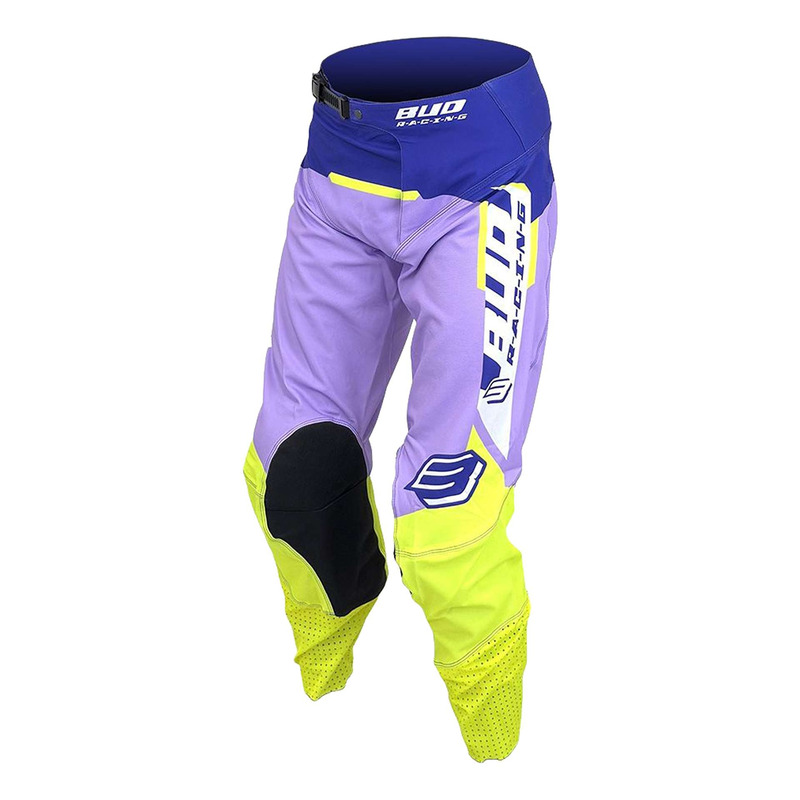 Pantalon cross enfant Bud Racing Racing GP Paddock violet/jaune fluo-