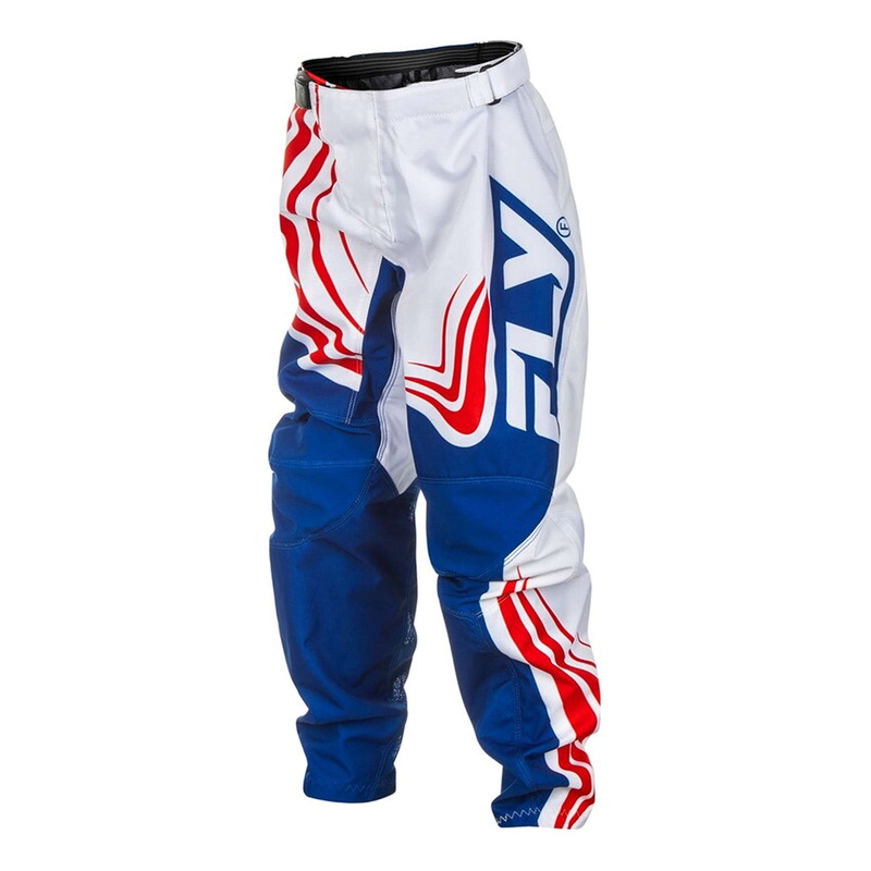 Pantalon cross enfant Fly Racing F-16 rouge/blanc/bleu