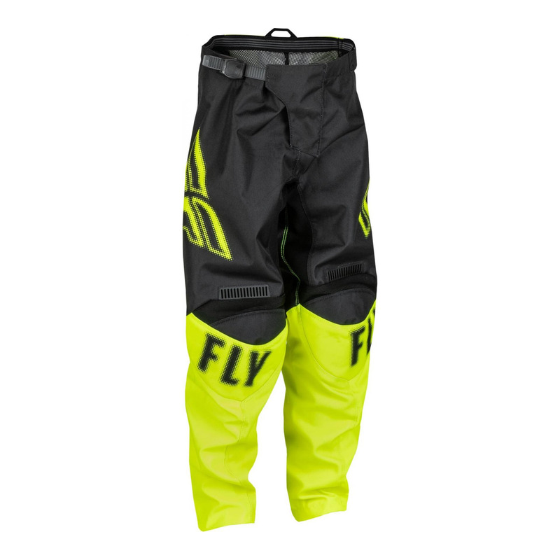 Pantalon cross enfant Fly Racing Youth F-16 noir/jaune fluo
