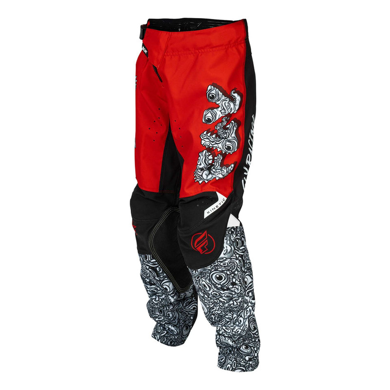 Pantalon cross enfant Fly Racing Youth Kinetic Mutant red/white/-