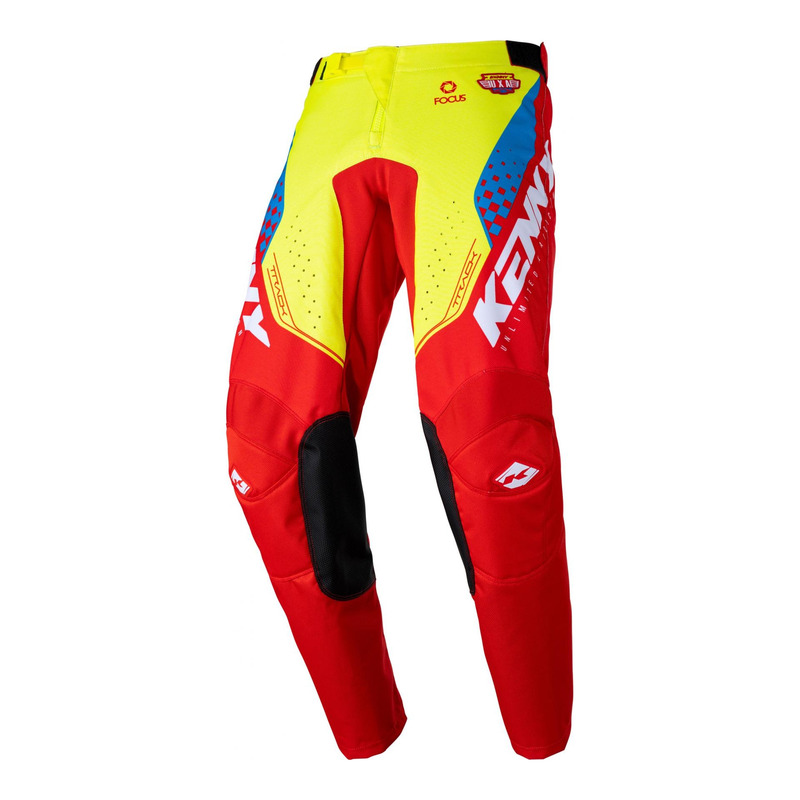 Pantalon cross enfant Kenny Track Focus rouge/jaune-