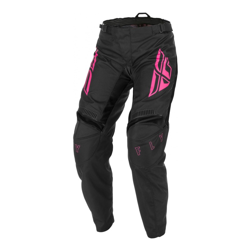 Pantalon cross femme Fly Racing F-16 noir/rose- US-38