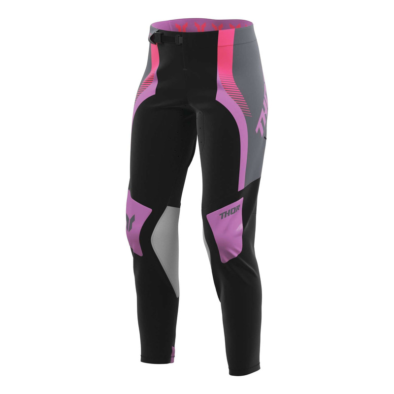 Pantalon cross femme Thor Sportmode Velocity black/orchid- 1/2