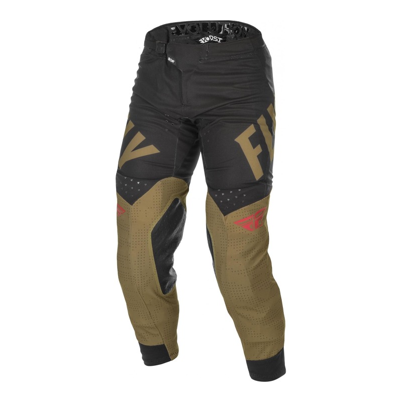 Pantalon cross Fly Racing Evolution DST kaki/noir/rouge- US-28