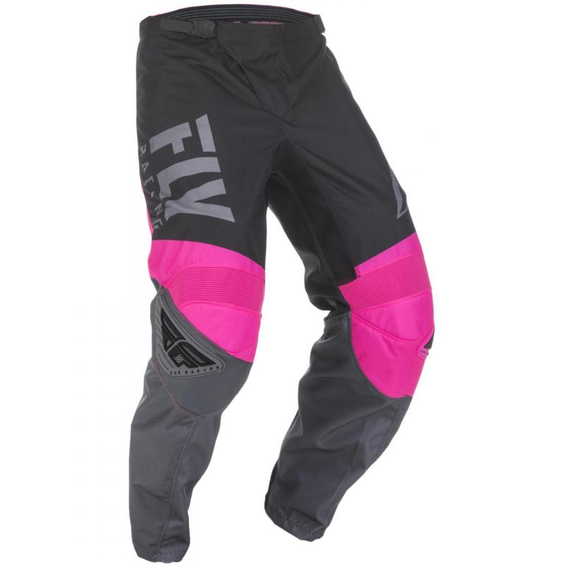 Pantalon cross Fly Racing F-16 rose/noir/gris- US-34