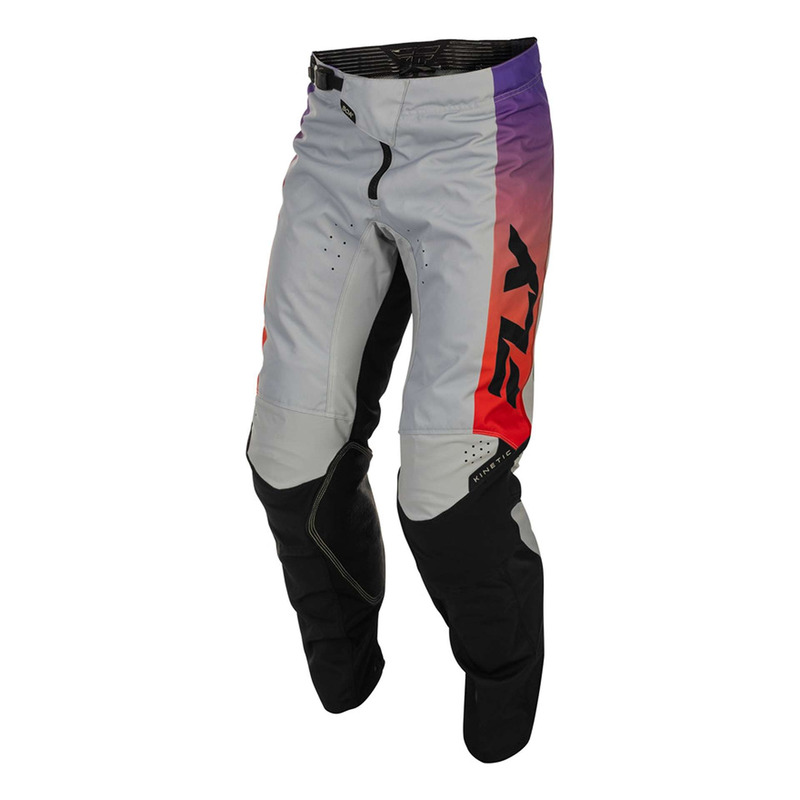 Pantalon cross Fly Racing Kinetic grey/red/purple/black-