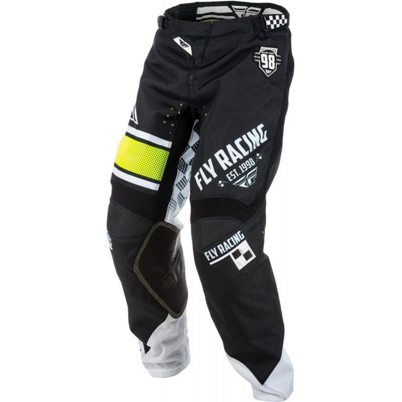 Pantalon cross Fly Racing Kinetic Era noir/blanc- US-30