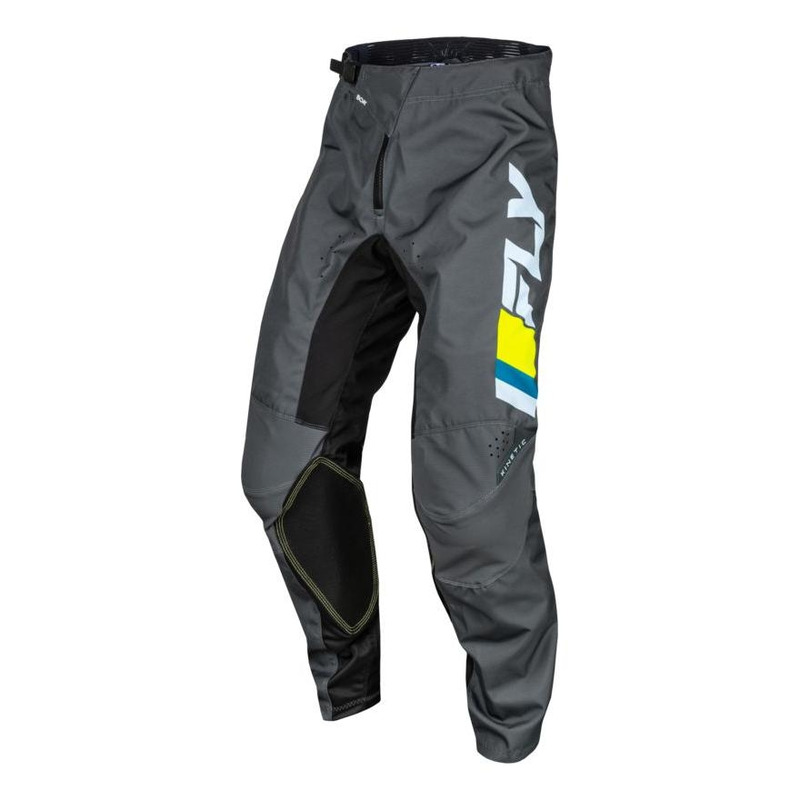 Pantalon cross Fly Racing Kinetic Prix ice grey/charcoal/jaune fluo- U
