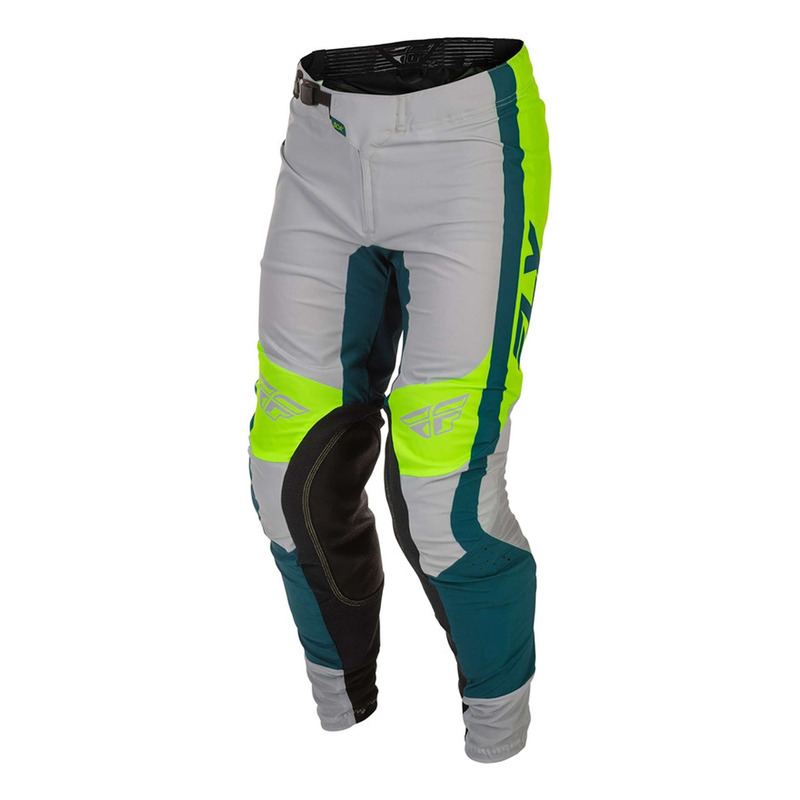 Pantalon cross Fly Racing Lite grey/lime/teal-