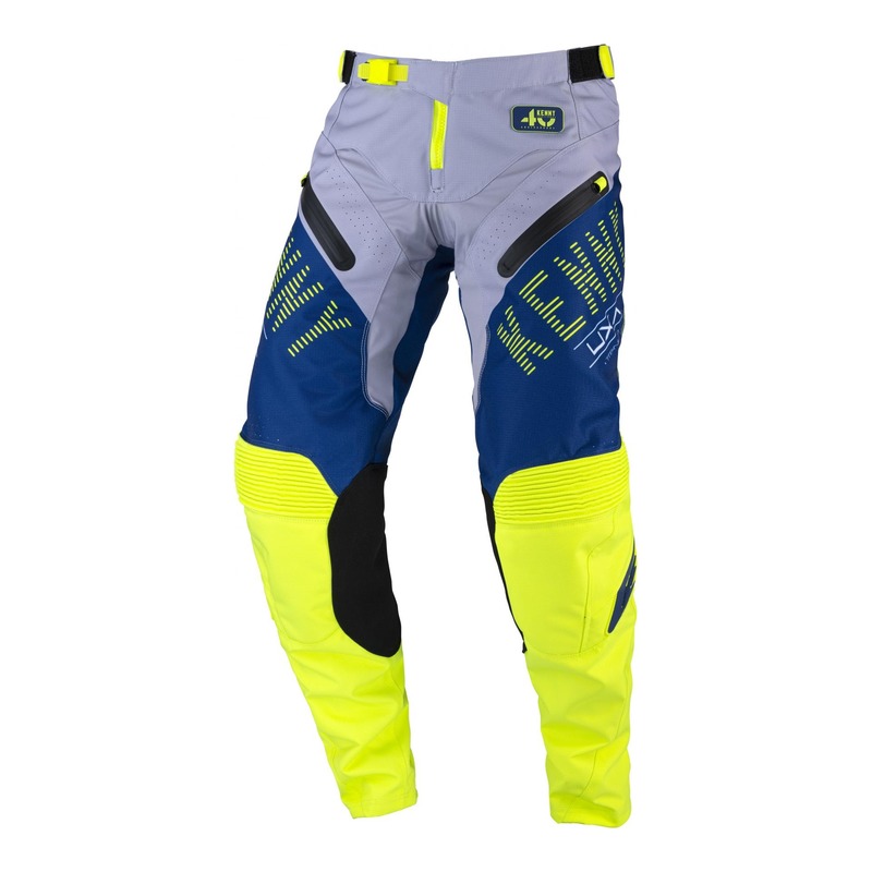 Pantalon cross Kenny Titanium navy/jaune fluo/gris 2022- US-28