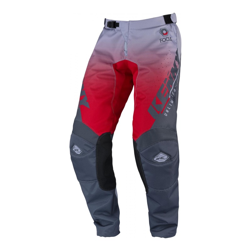Pantalon cross Kenny Track Focus gris/rouge 2022- US-28
