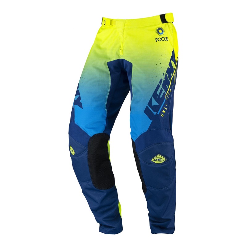 Pantalon cross Kenny Track Focus navy/jaune fluo 2022- US-28