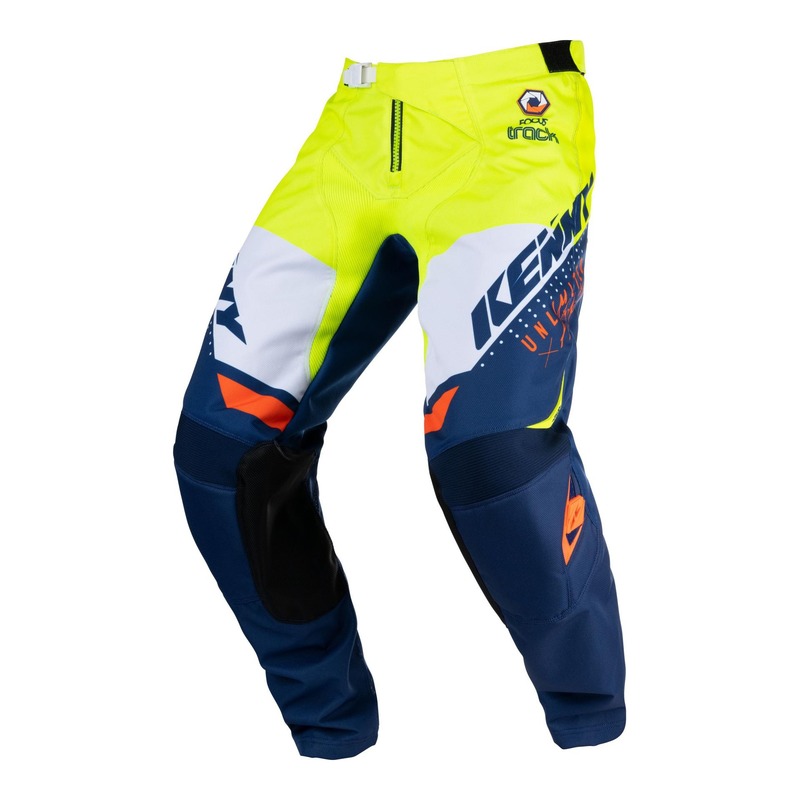 Pantalon cross Kenny Track Focus navy/jaune fluo- 30