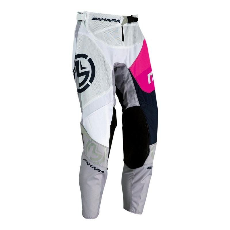 Pantalon cross Moose Racing Sahara blanc/navy/rose/gris- US-30