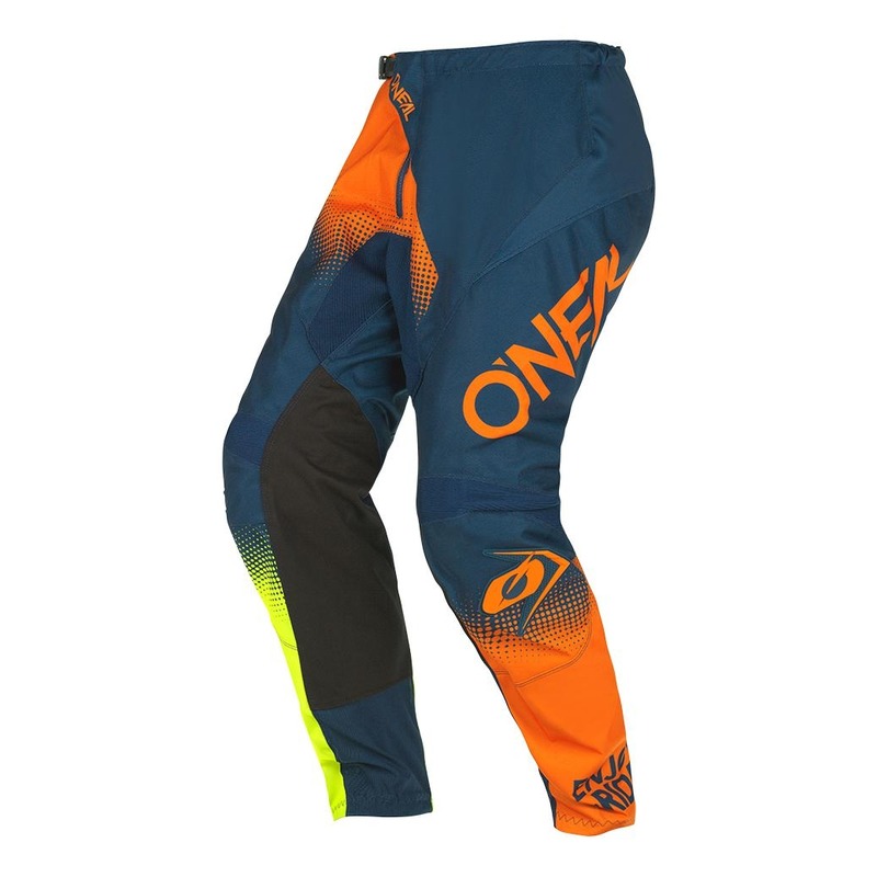 Pantalon cross O'Neal Element Racewear V.22 bleu/orange/jaune fluo- US