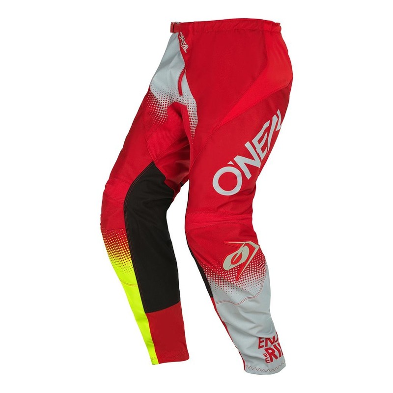 Pantalon cross O'Neal Element Racewear V.22 rouge/gris/jaune fluo- US-