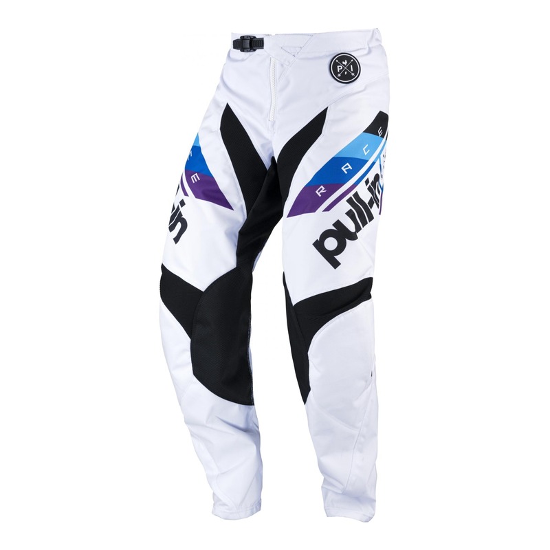 Pantalon cross Pull-in Challenger Race blanc/bleu/violet- US-28
