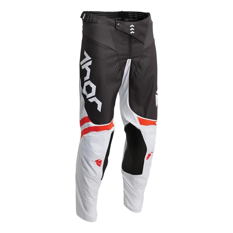 Pantalon cross Thor Pulse Cube gris clair/rouge orange- US-28