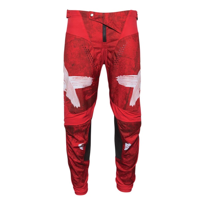 Pantalon cross Thor Pulse Hazard rouge/blanc- US-28