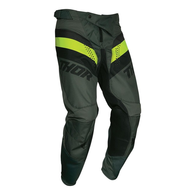 Pantalon cross Thor Pulse Racer army vert/acide- US-28