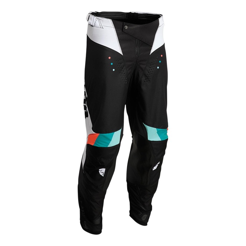 Pantalon cross Thor Pulse React blanc/noir/orange/mint- US-28