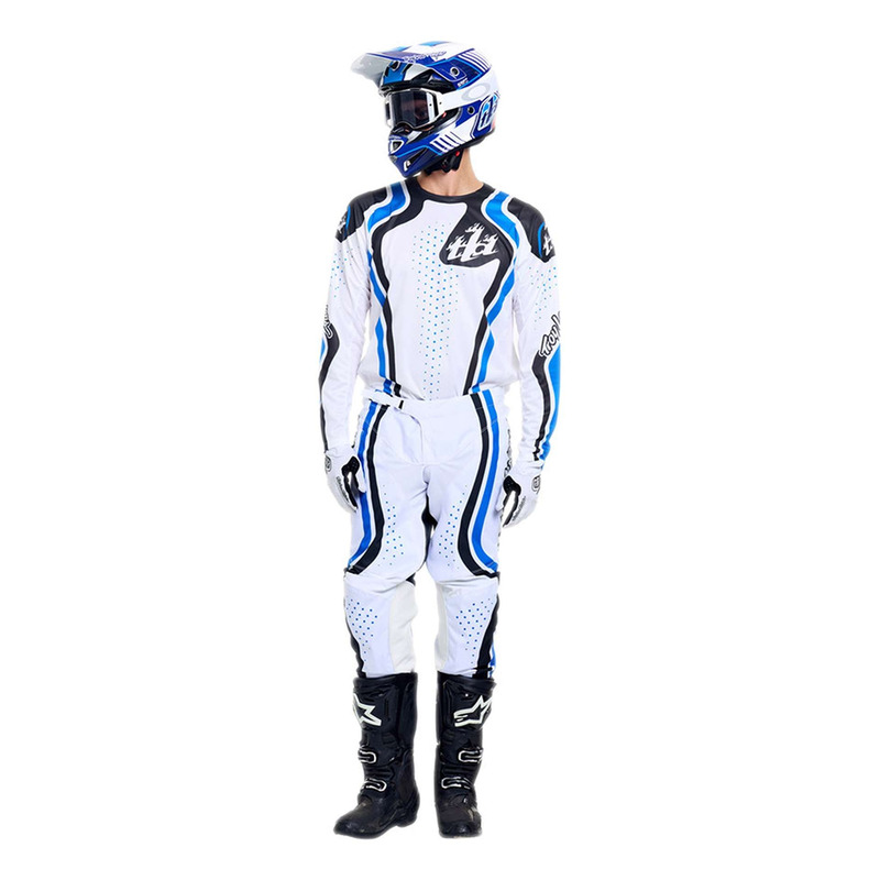 Pantalon cross Troy Lee Designs GP Pro Roller blanc/bleu