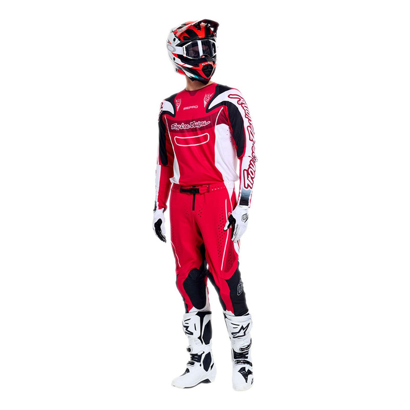 Pantalon cross Troy Lee Designs SE Pro Salvo rouge/blanc