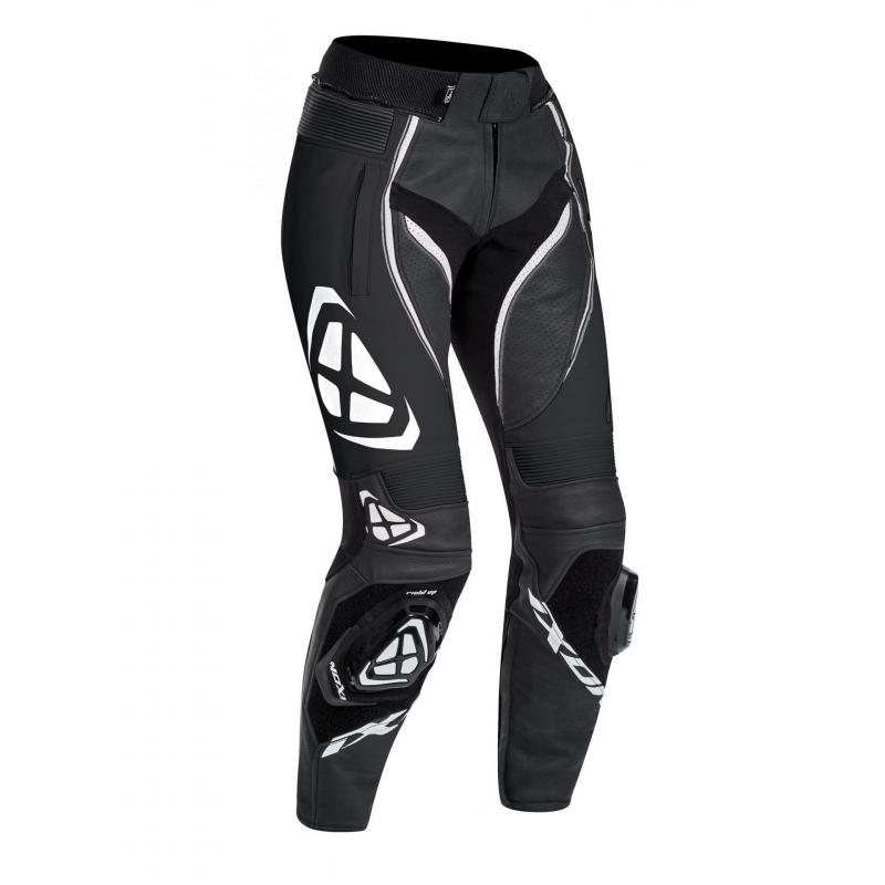 Pantalon cuir femme Ixon Vortex Lady noir/blanc- XS