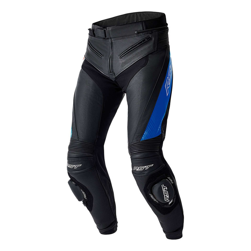 Pantalon cuir RST Tractech Evo D3O noir/bleu