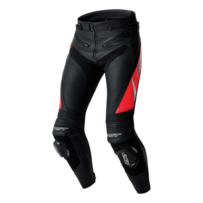 Pantalon cuir RST Tractech Evo D3O noir/rouge