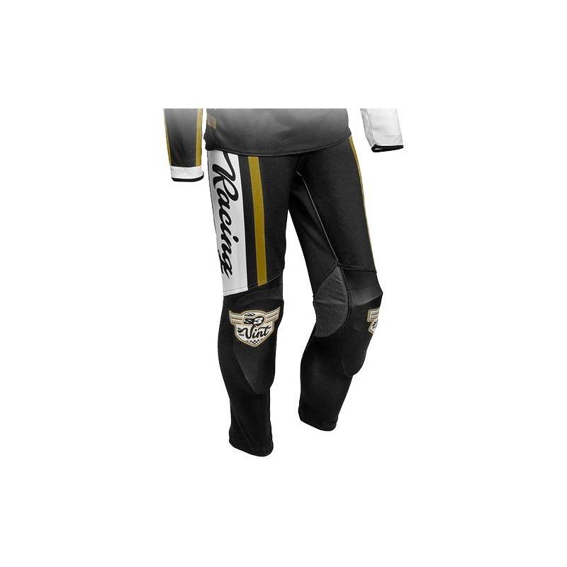 Pantalon de trial S3 Vintage blanc/noir- US-38