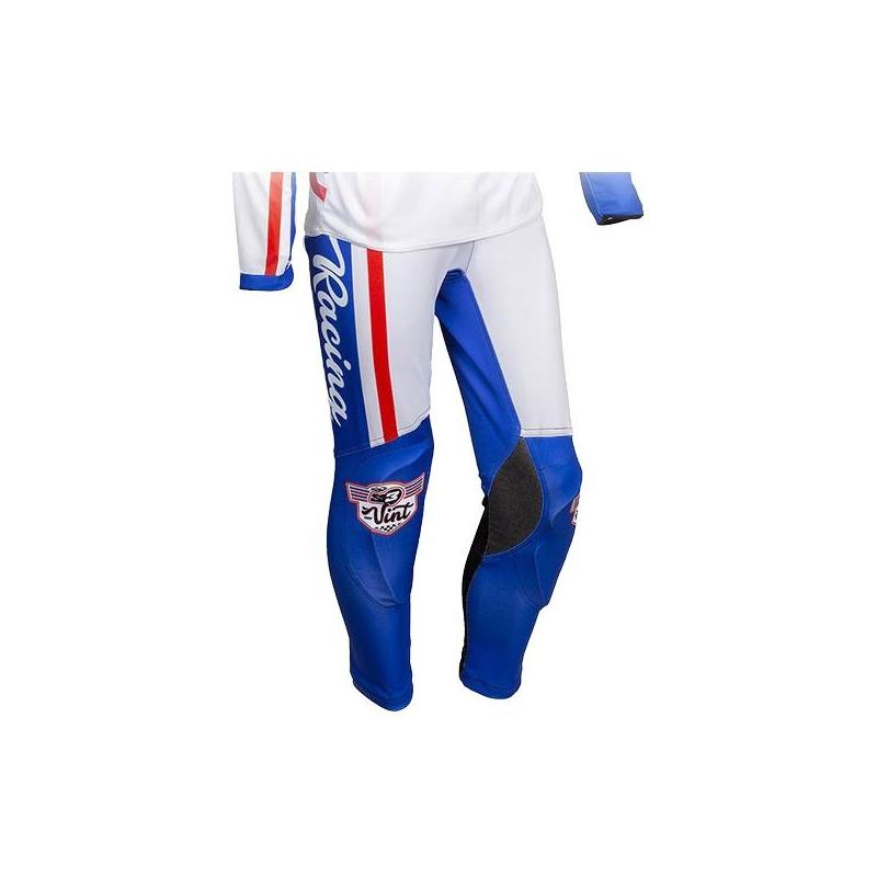 Pantalon de trial S3 Vintage bleu/blanc- US-38