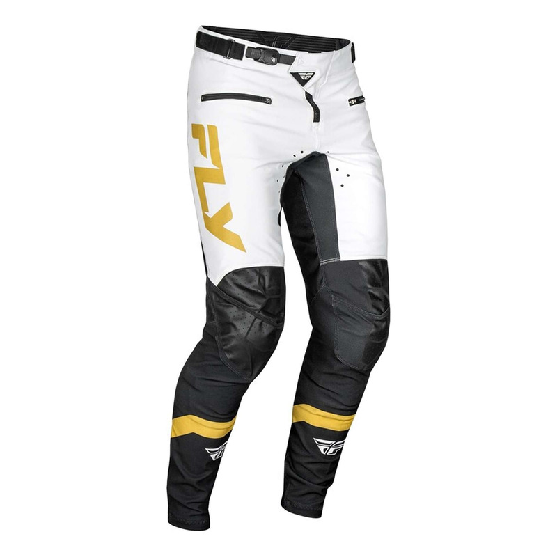 Pantalon enfant BMX Fly Racing Rayce Blanc/Or