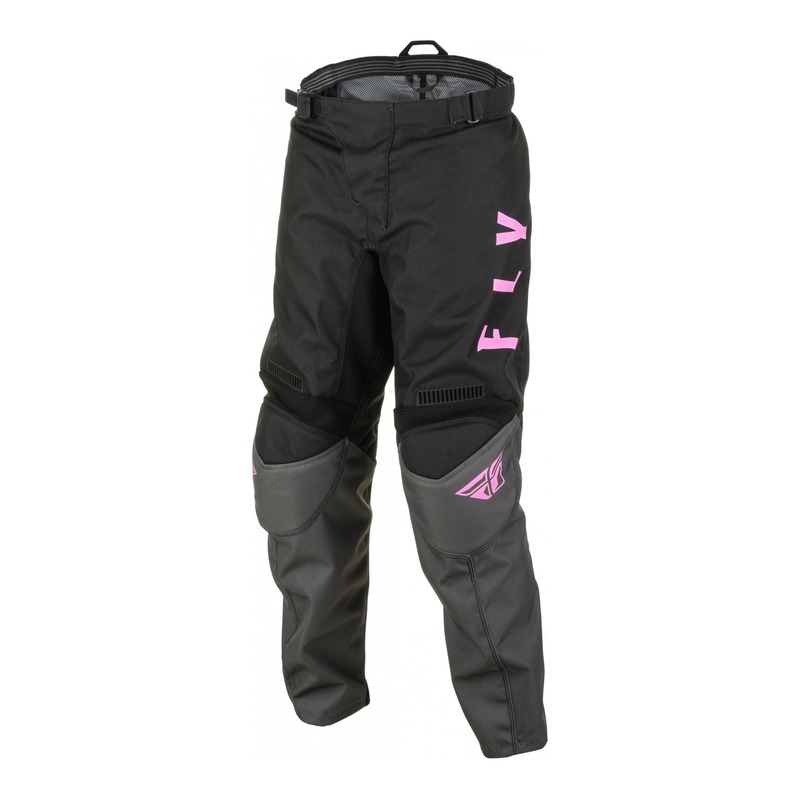 Pantalon enfant Fly Racing F-16 gris/noir/rose- US-18