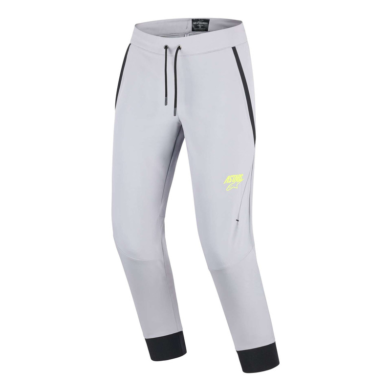 Pantalon textile Alpinestars Aeroshell mid gray/yellow fluo