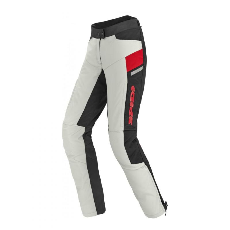 Pantalon textile femme Spidi H2Out Voyager Ice/rouge- XS