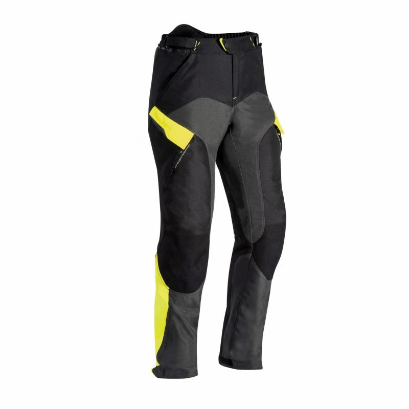 Pantalon textile Ixon Crosstour 2 PT noir/gris/jaune fluo- L