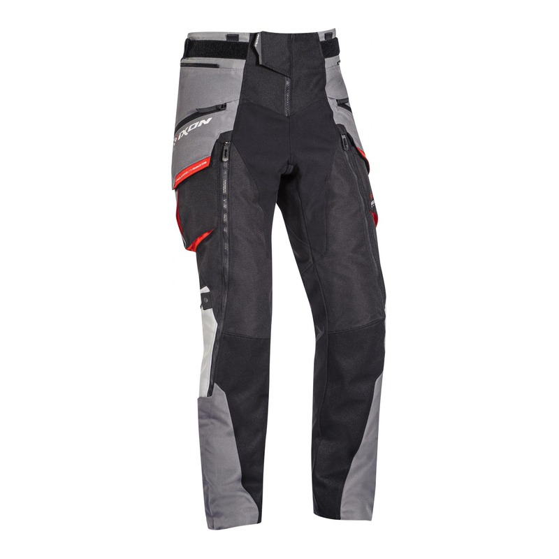 Pantalon textile Ixon Ragnar noir/gris/rouge