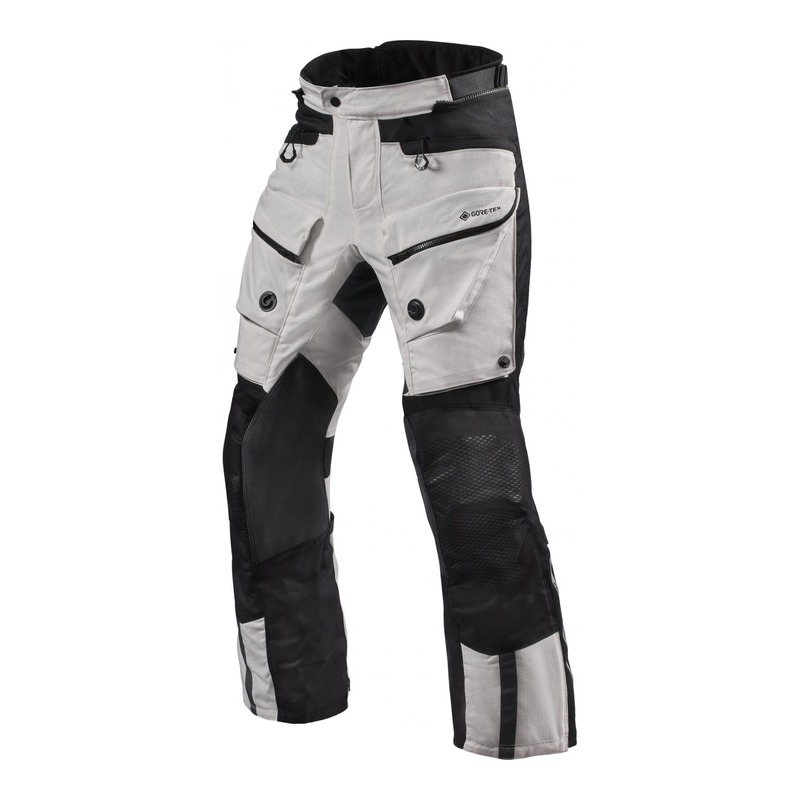 Pantalon textile Rev’it Defender 3 GTX (court) argent/noir- M