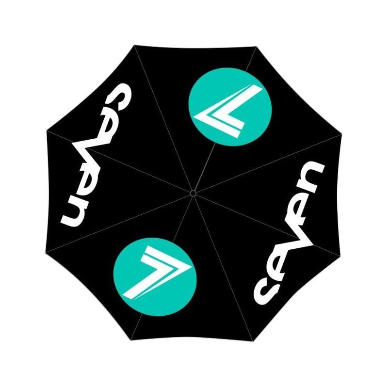 Parapluie Seven MX logo noir/bleu aqua