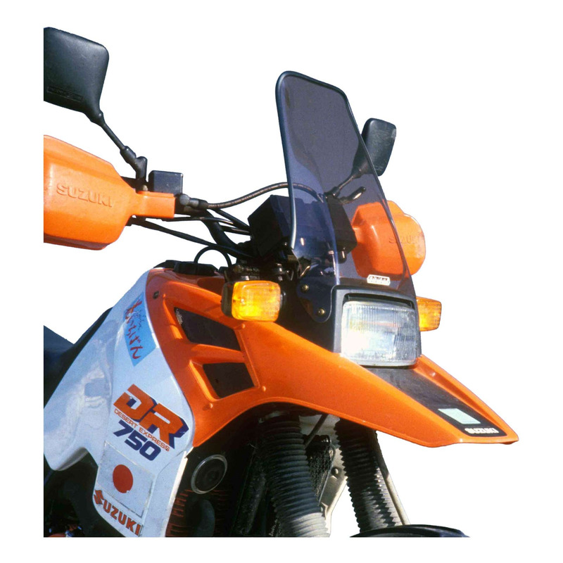 Pare-brise Ermax haute protection +15 cm Suzuki DR 750 88-90 noir fonc