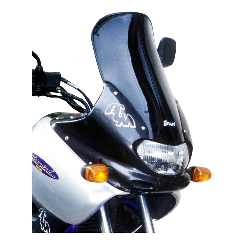 Pare-brise Ermax haute protection +15 cm Suzuki XF 650 Freewind 97-99 noir foncé opaque