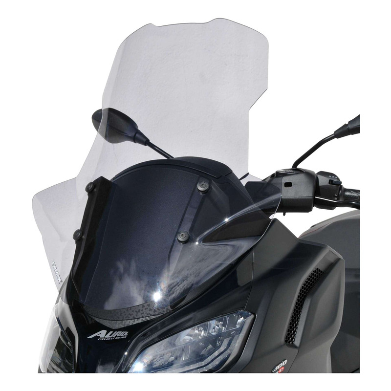 Pare-brise Ermax haute protection 70 cm avec protections mains Piaggio MP3 530 22-25 gris