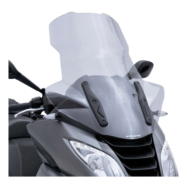Pare-brise Ermax haute protection 70 cm avec protections mains Peugeot Metropolis 400i 21-22 noir cl