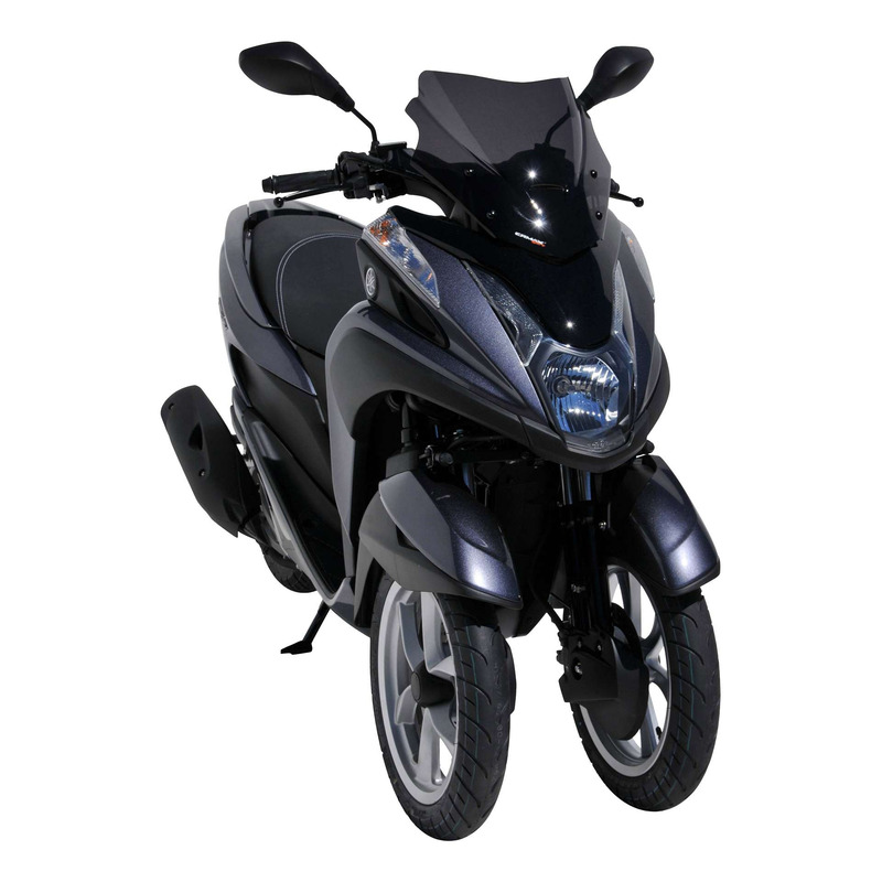 Pare-brise Ermax Sport 35 cm Yamaha Tricity 125 14-24 noir foncÃ© opaq