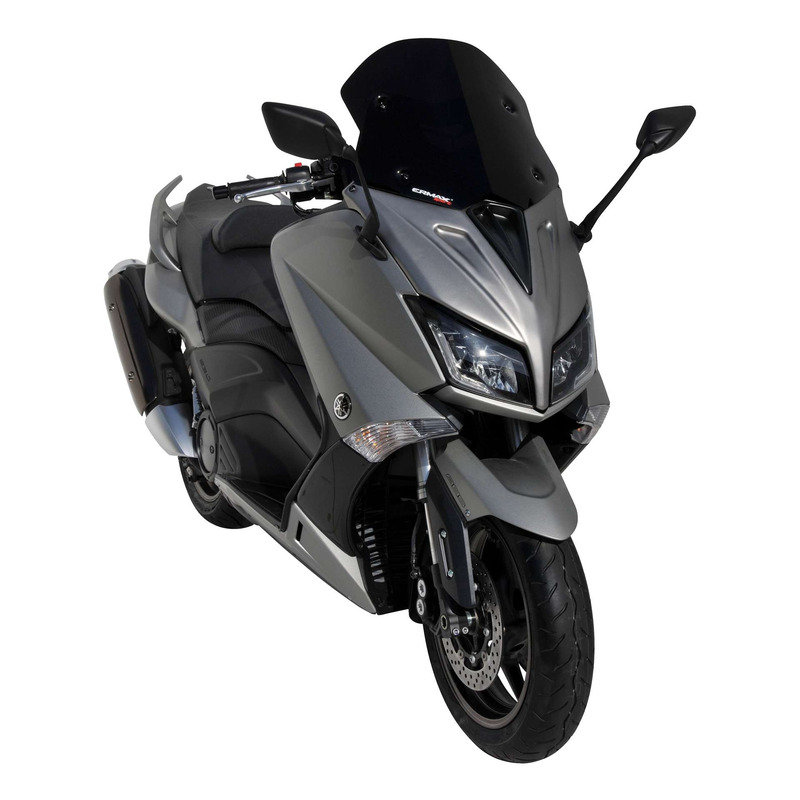 Pare-brise Ermax Sport 45 cm Yamaha T-Max 530 12-16 noir foncé opaque