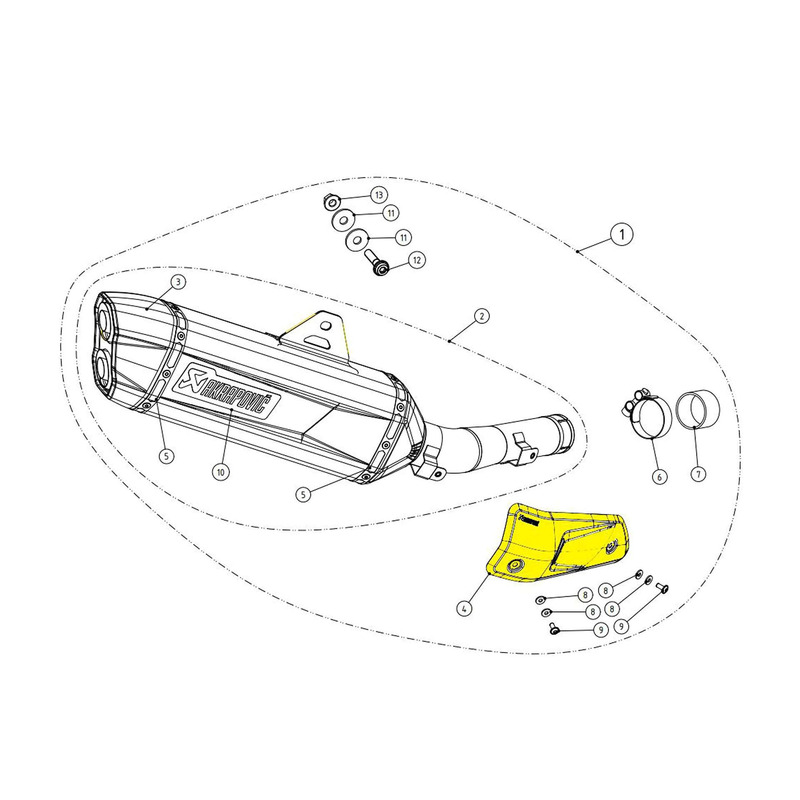 Pare-chaleur Akrapovic P-HSY7SO2