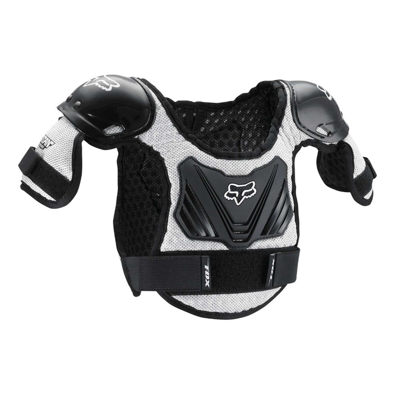 Pare-pierre enfant Fox PeeWee Titan Roost black/silver- S/M