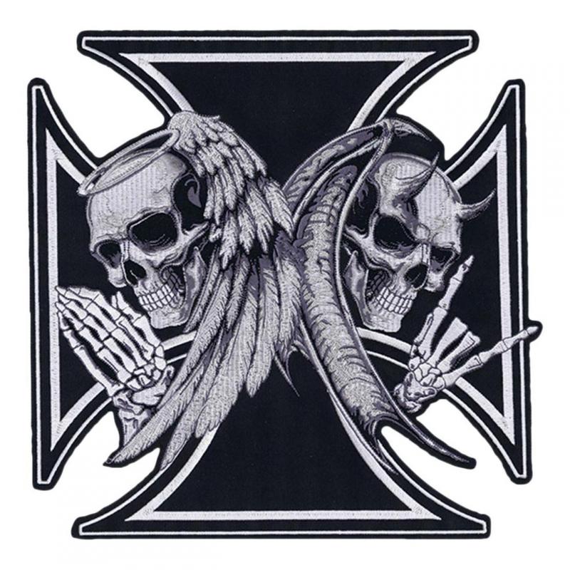 Patch Lethal Threat Croix de fer avec ange et démon