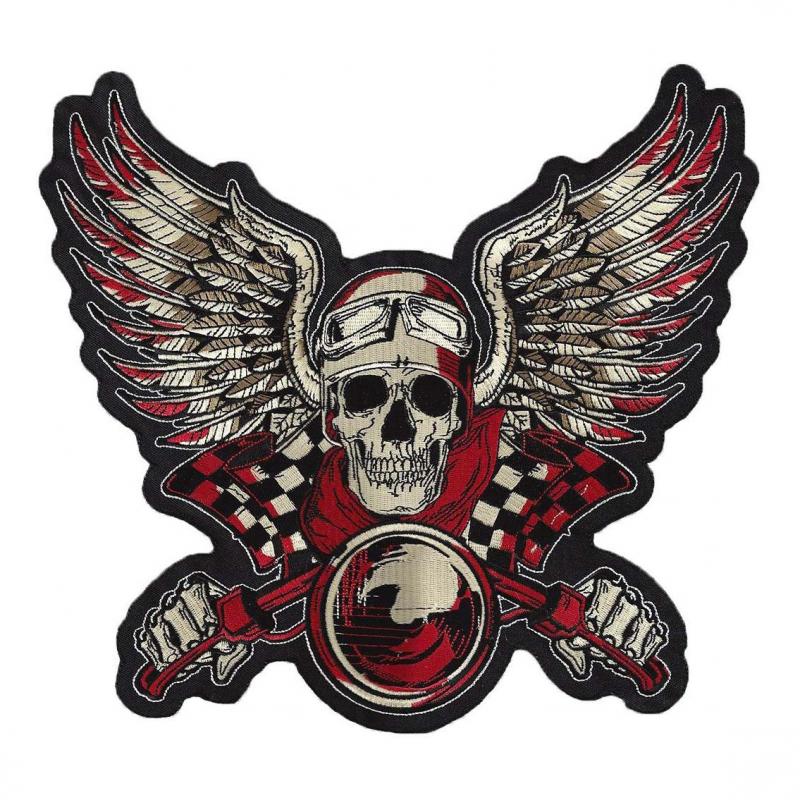 Patch Lethal Threat motard vintage aillée
